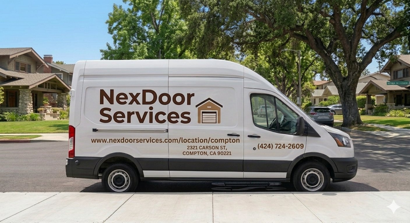 NexDoor Services van in Compton, CA — Garage Door Repair