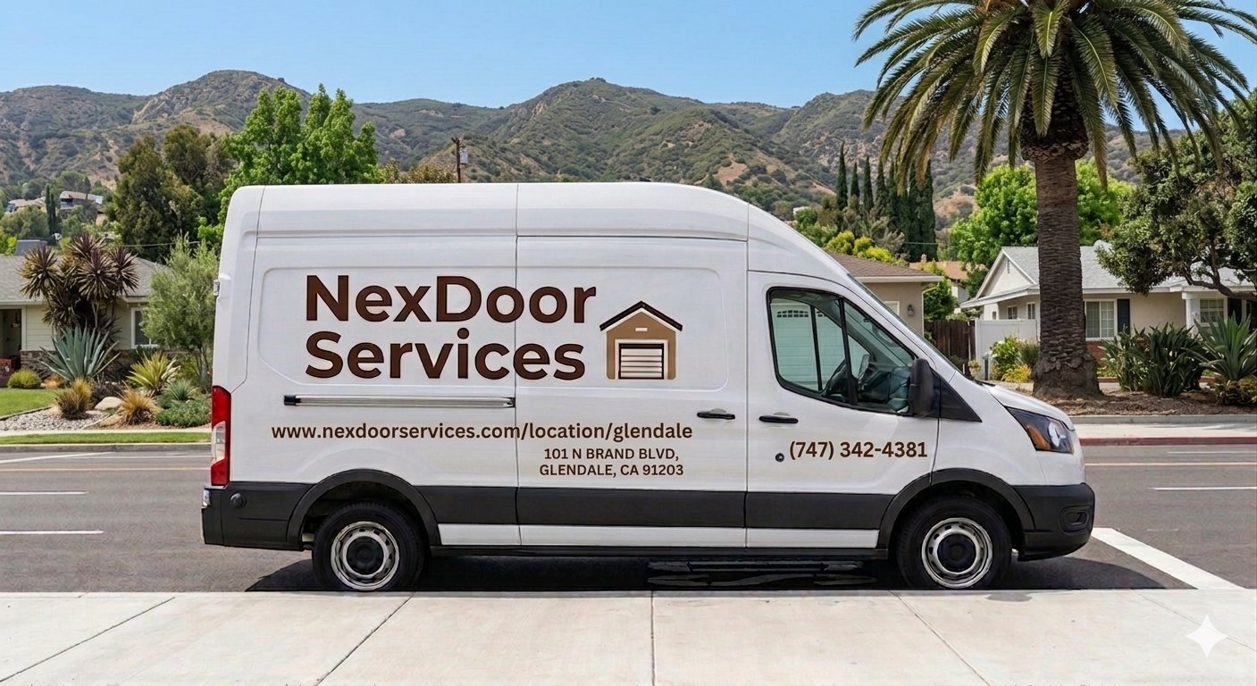 NexDoor Services van in Glendale, CA — Garage Door Repair